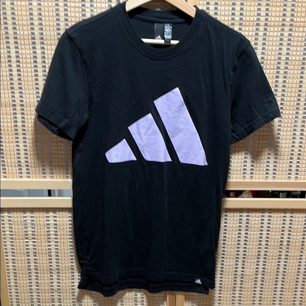 Adidas Black and Purple Short Sleeve Tee